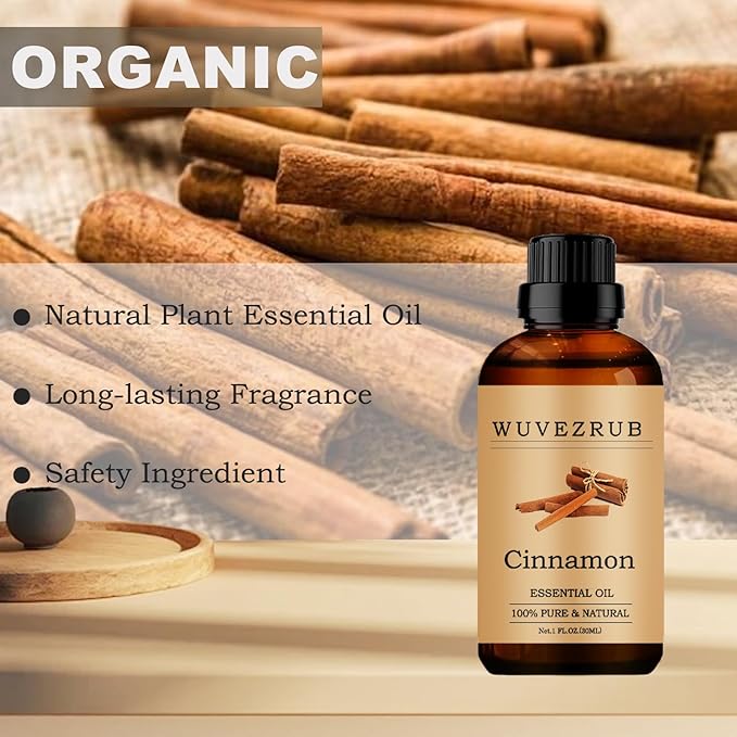 Cinnamon Essential Oils, 30ML Pure and Natural Essential Oil for Aromatherapy Diffuser - Cinnamon /1 Fl Oz
