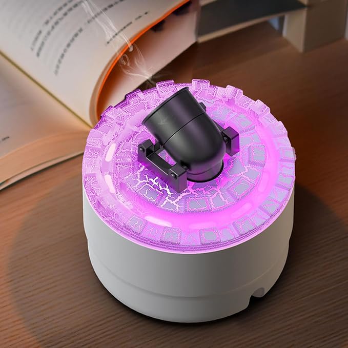 USB Fragrance Diffuser, Ultrasonic Cool Mist Humidifier with 7 Color LED Lights and Auto Shut Off for Home Office Bedroom Car White 300ml