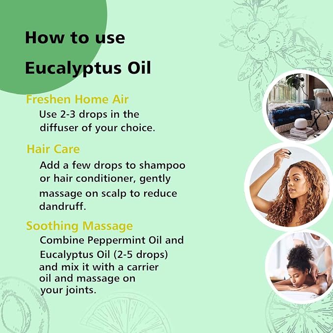 GM Gumili Eucalyptus Essential Oil 1 Oz, 100% Pure Natural Eucalyptus Oil, Aromatherapy Essential Oils for Diffuser, Spray, Skin, DIY Body Oils Blends