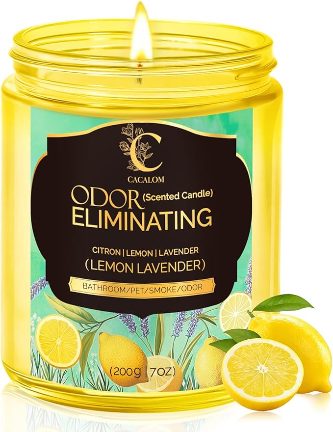 Lavender Odor Eliminating Candles, Pet Scented Candles for Home, Single Wick Soy Candle Gifts for Women, Men, Ideal for Creating Relaxing Atmosphere, Over 50 Hours of Burn Time