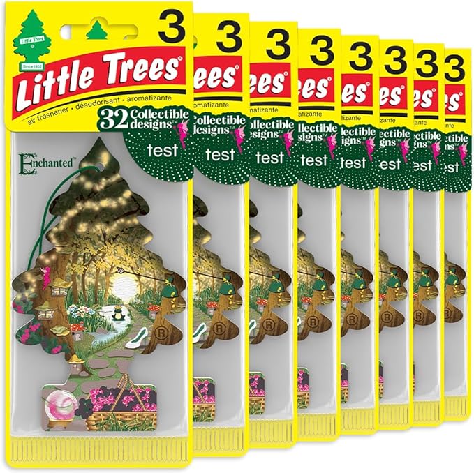 LITTLE TREES Car Air Freshener | Hanging Tree Provides Long Lasting Scent for Auto and Home | Enchanted, 24 Air Fresheners