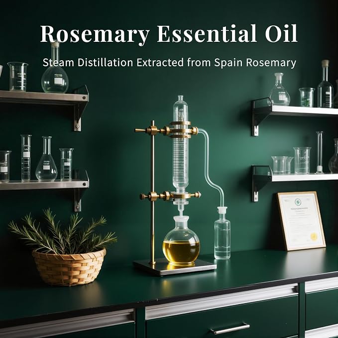 SU JUABA 4 Fl Oz Rosemary Essential Oil, Aromatherapy Oil for Hair Growth, Skin, Nourish Scalp - 118ML