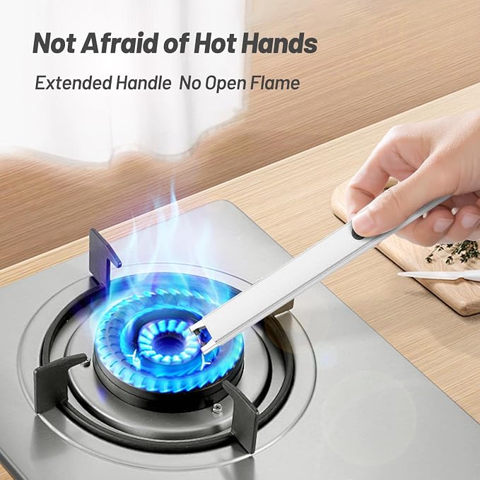 VEHHE Plasma Lighter, USB Type C Electric Lighters Rechargeable with Led Display, Windproof Pulse Extended Long Lighter with Anti-False-Touch Lock, for BBQ Camping Festivals-Silver