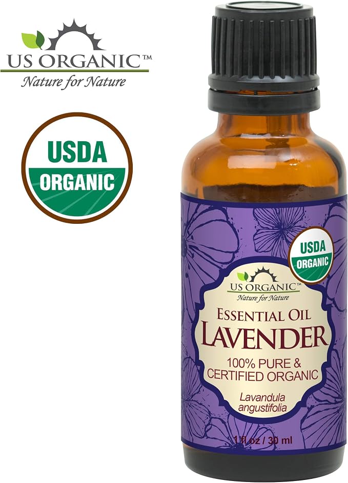 US Organic 100% Pure Lavender Essential Oil, Directly sourced from Bulgaria, USDA Certified Organic, Undiluted, for Diffuser, Humidifier, Massage, Skin, Hair Care, Non GMO, 30 ml