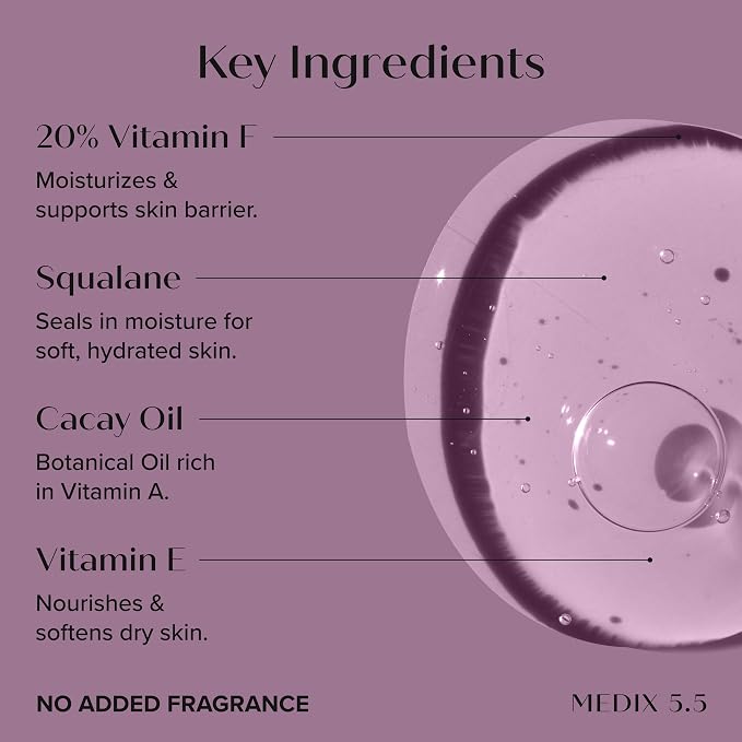 MEDIX 5.5 Best Sellers Travel Kit Skin Care Set - Retinol Body Lotion + Glycolic Acid Exfoliating Body Wash + 20% Vitamin F Body Oil 3PC Skincare Set | Crepey Skin Care Treatment, 3 Piece Travel Kit
