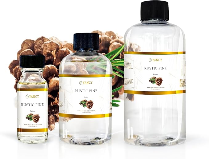 YANCY Pine Luxury Collection Fragrance Oil (8 oz), Fresh Evergreen Aroma, Ideal for Diffusers, Oil Burners & Aroma Lamps, Crisp Outdoorsy Scent for Winter Vibes