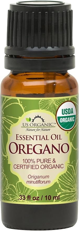 US Organic 100% Pure Oregano Essential Oil - USDA Certified Organic, Steam Distilled (10 ml)