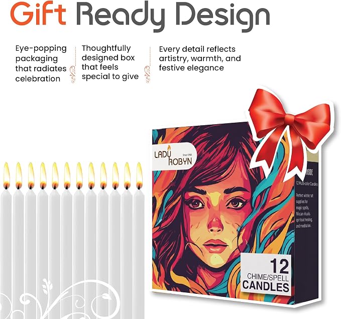 Spell Candles (Set of 12, White)
