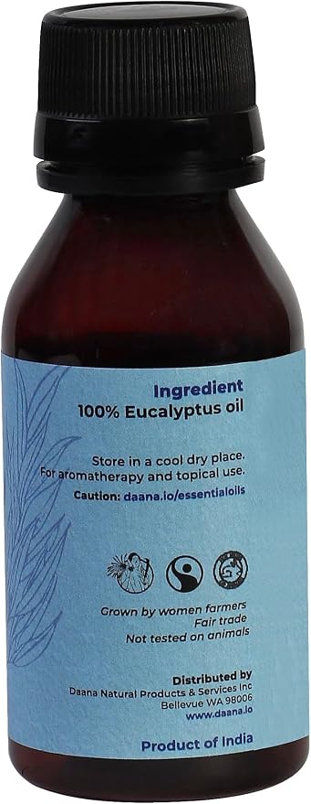 DAANA Eucalyptus Essential Oil : Pure, Undiluted (2 Fl Oz)