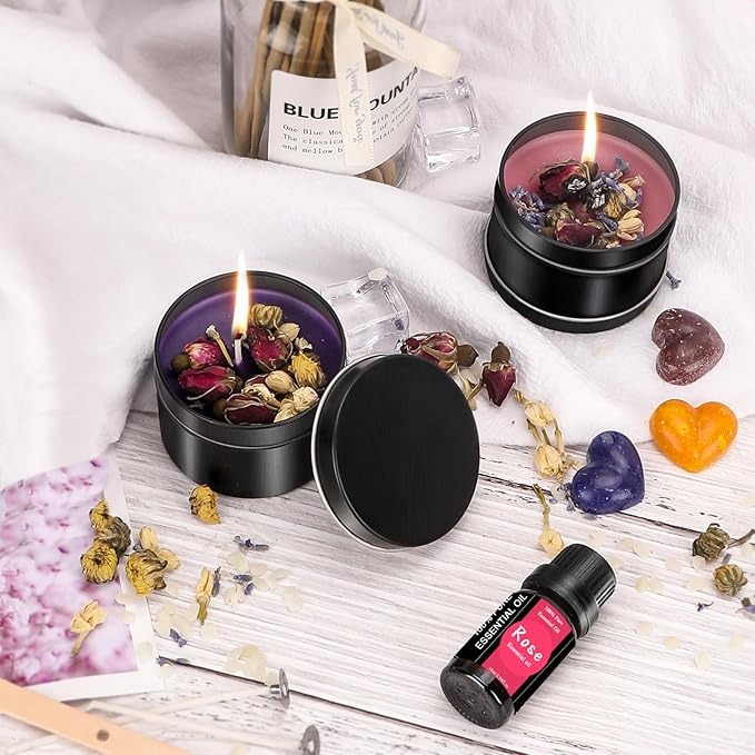 Haccah Candle Making Kit with Wax Melter, DIY Arts&Crafts Gift for Adults,Beginners,Candle Making Supplies,Including Electronic Stove,Rich Scents,Wicks,Melting Pot,Dyes,Candle tins