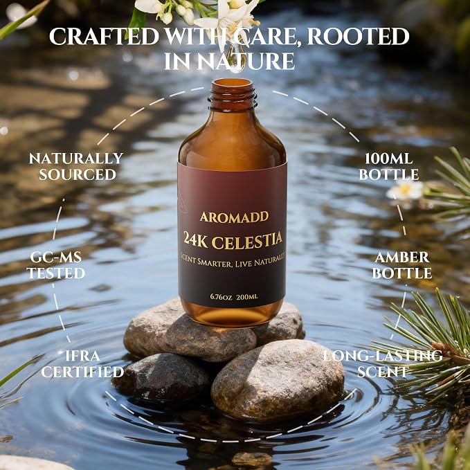 AROMADD AROMADD 24K Celestia Hotel Diffuser Oil Inspired by Luxury Hotel Collection Scent, Premium Fragrance Oil for Waterless, Cold Air & HVAC Diffusers, Long-Lasting Home Scent, 6.76 fl oz (200 mL)