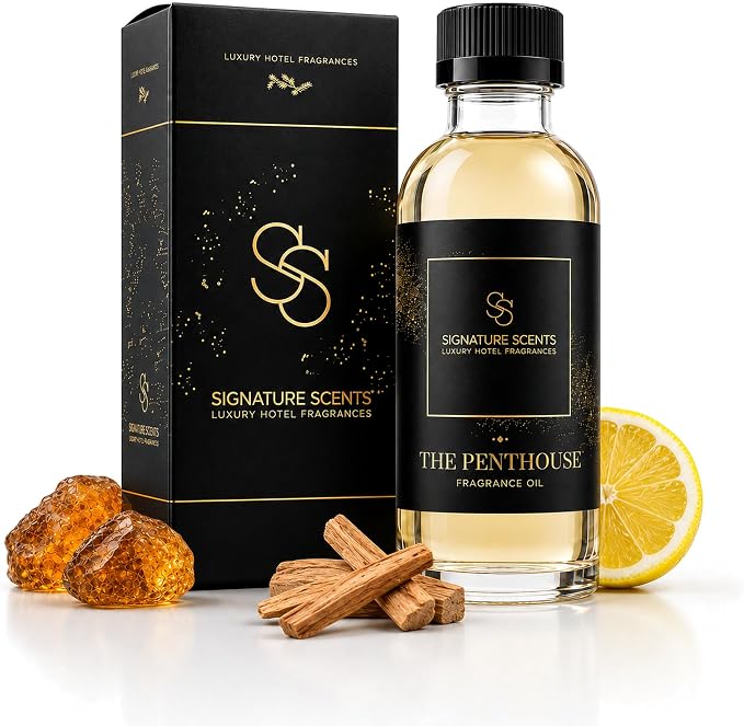 Luxury Hotel Diffuser Oil for Hotels and Homes - Aromatherapy Oils for use with an Essential Oil Diffuser at Home - Fragrance-Scent Diffuser Oil Blend (The Penthouse) 4.05fl oz (120ml)