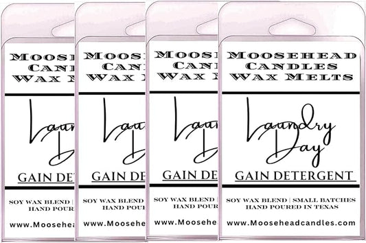 Laundry Day Wax Melts 4 Pack – Fresh & Clean Gain Detergent Inspired Scented Wax Melts, Long-Lasting Soy Wax for Home and Office, Aromatherapy Wax Melts for Laundry Lovers