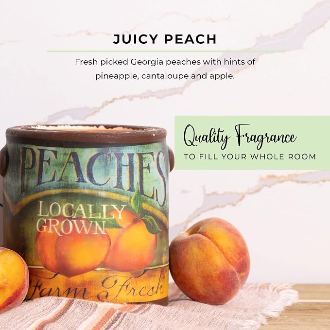 A CHEERFUL GIVER 95hr 20oz Scented Candle - Juicy Peach - Multi-Wick Glass Candle - Gifts For Men and Women