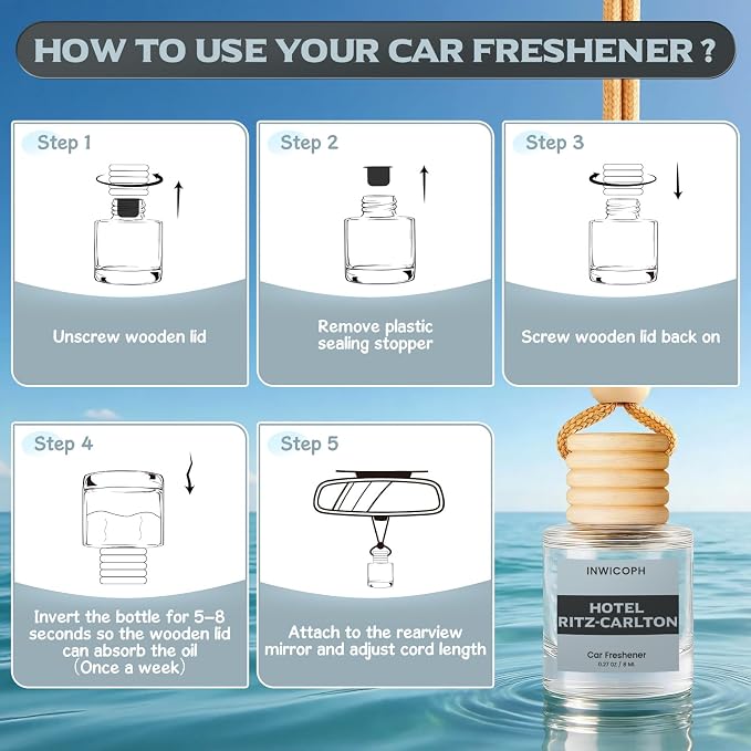 Car Air Freshener Diffuser Hanging, Hotel Ritz-Carlton Fragrance Oil