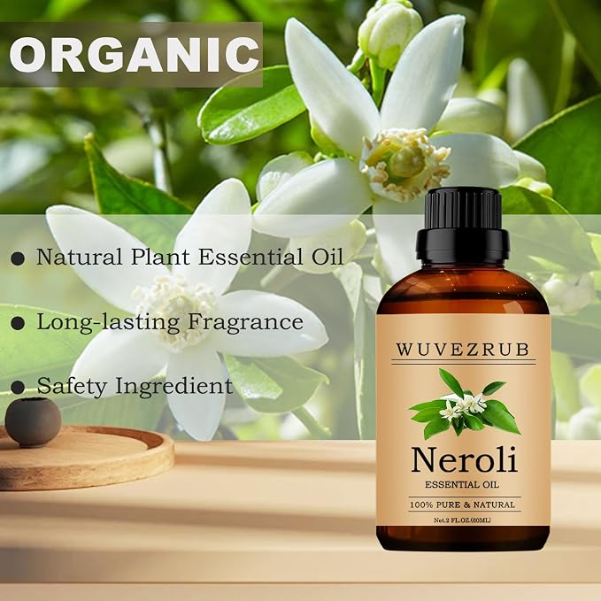 Neroli Essential Oil, 60ML Pure and Natural for Aromatherapy Diffuser - 2 Fl Oz