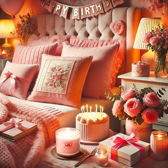 CHILLFLAME 21st Birthday Gifts for Girls, Birthday Candle Gift Set for Her, 6 Scented Votive Candles, Candles Gifts for Women/Men (6 Color, 14 oz)