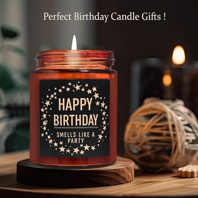 Birthday Gifts for Women Men - Sending Love Hugs Bday Candle for Her Him - 16th18th 21st 30th 40th 50th Happy Birthday Candle Gift for Sister Mom Wife Friends - Jasmine Relaxing Soy Spa Candle