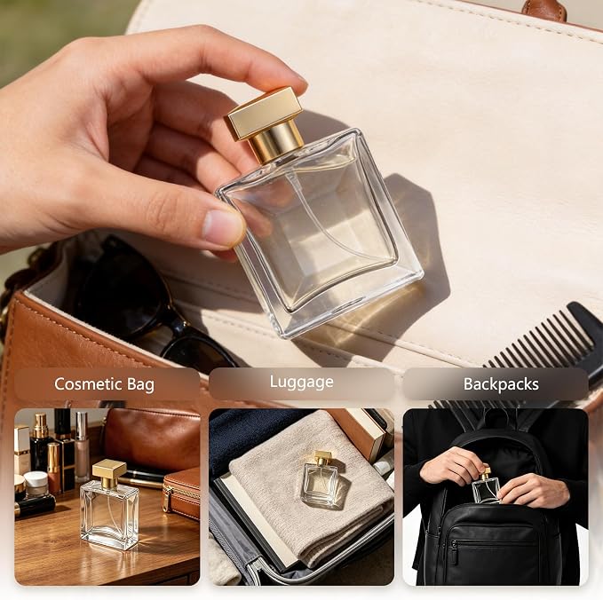 50ml Clear Glass Perfume Sprayer | Refillable, Travel Atomizer
