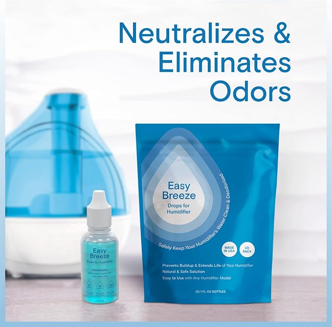 [2 Pack] Humidifier Cleaner Drops for All Makes & Models - Made in USA Humidifier Treatment for Peak Performance - Water Humidifier Drops for Cleaning - Humidifier Solution Humidifier Water Treatment