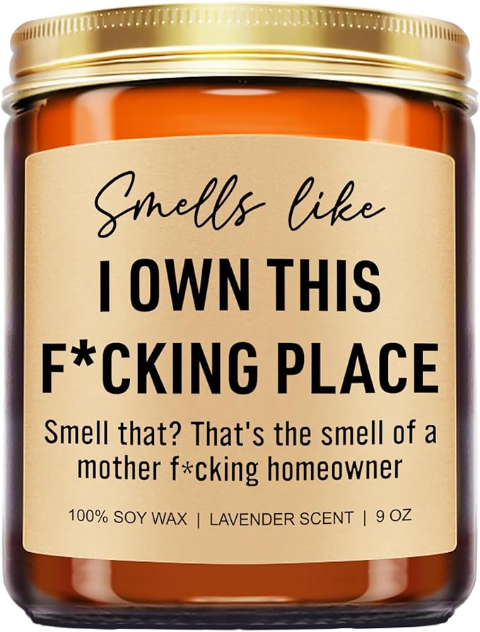 Younift Funny Scented Candle, House Warming Gifts New Home, Housewarming Gifts for Women, Men, Couple, New Homeowner - First Apartment Essentials - Closing Presents for Home Buyers - 9 oz