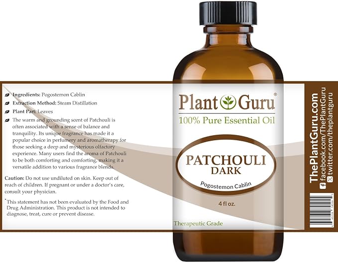 Patchouli Essential Oil (Dark) 4 oz 100% Pure Undiluted Therapeutic Grade.