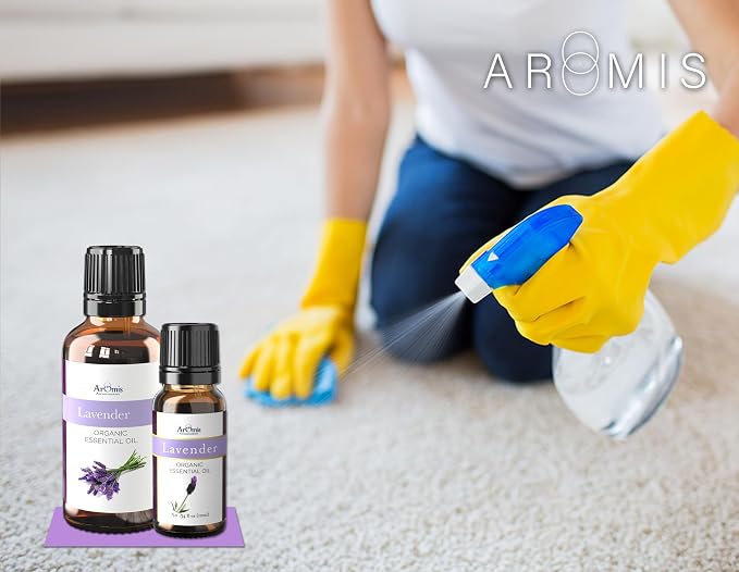 ArOmis Organic Lavender Essential Oil - Therapeutic Grade - 10ml (.34 Fl Oz) 100% Pure, Premium, Undiluted, Oils Perfect for Aromatherapy Diffuser