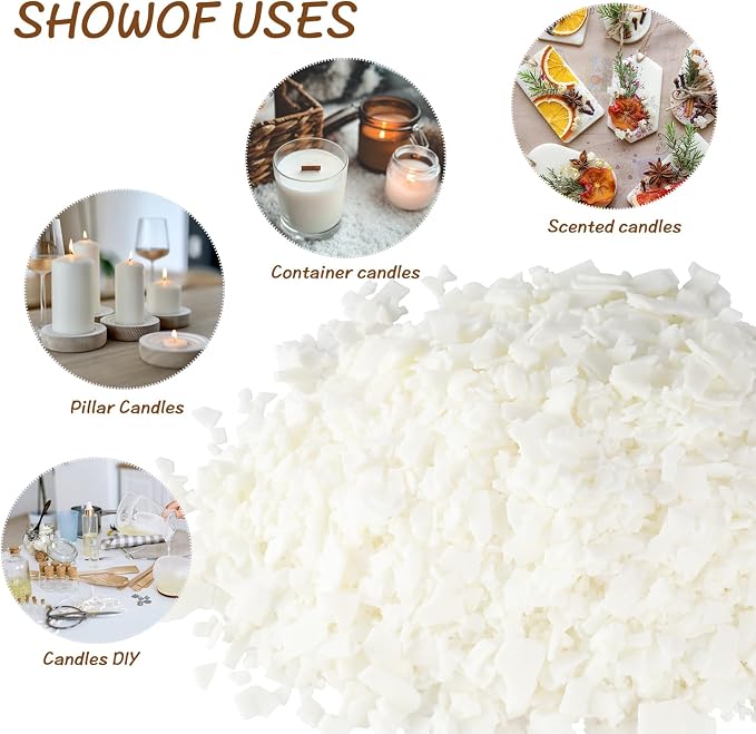 Pure Soy Wax for Making Candle - Pure Nature DIY Soy Wax Flakes -20 Pound Bag…