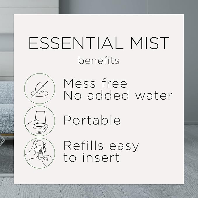 Air Wick Essential Mist Refill, 1 ct, Rejuvenate, Essential Oils Diffuser, Air Freshener, Aroma