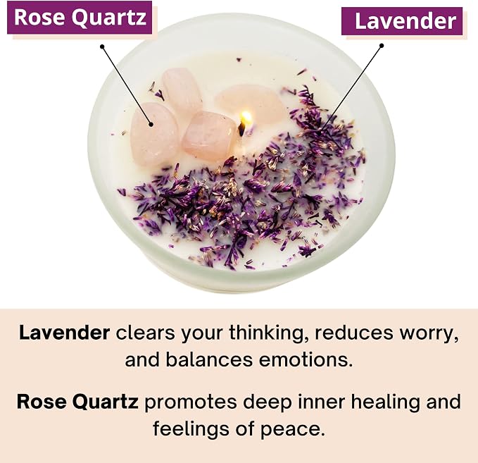 Crystal Vibes Scented Candle for Aromatherapy & Meditation | Long-Lasting Fragrance | Relaxing Home Décor | Stress Relief & Calm Ambience
