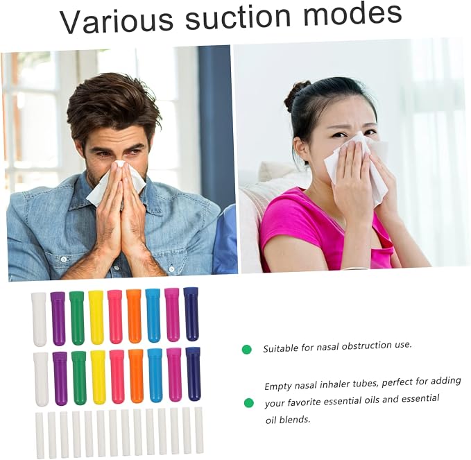 NOLITOY 30pcs Reusable Aromatherapy Tubes Essential Oil Filters for Intake Breathing