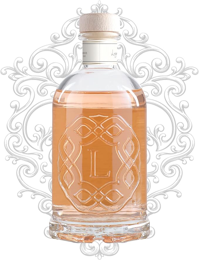 Logevy Firenze 1965 Zenzero e Lime – Ginger & Lime Luxury Home Fragrance Diffuser from Master Perfumer with Spicy, Floral & Fruity Notes in Elegant Glass Bottle with 10 Natural Bamboo Reeds –250ml