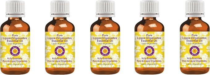 Deve Herbes Pure Lippia Origanoides Essential Oil (Lippia origanoides) Steam Distilled (Pack of Five) 100ml X 5 (16.9 oz)
