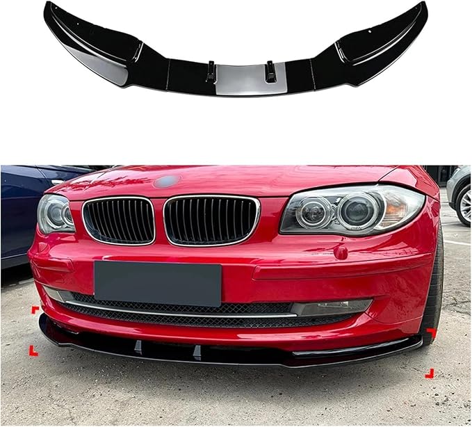 Front Spoiler Lip Splitter For BMW 1 Series E81 E82 E87 E88 LCI Standard 2008-2012 3Pcs Bumper Diffuser Body Kit