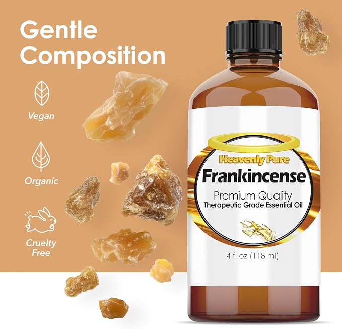 Heavenly Pure Frankincense Essential Oil - Pure & Natural Frankincense Aroma Therapeutic Grade Essential Oil (Huge 4 OZ - Bulk Size)