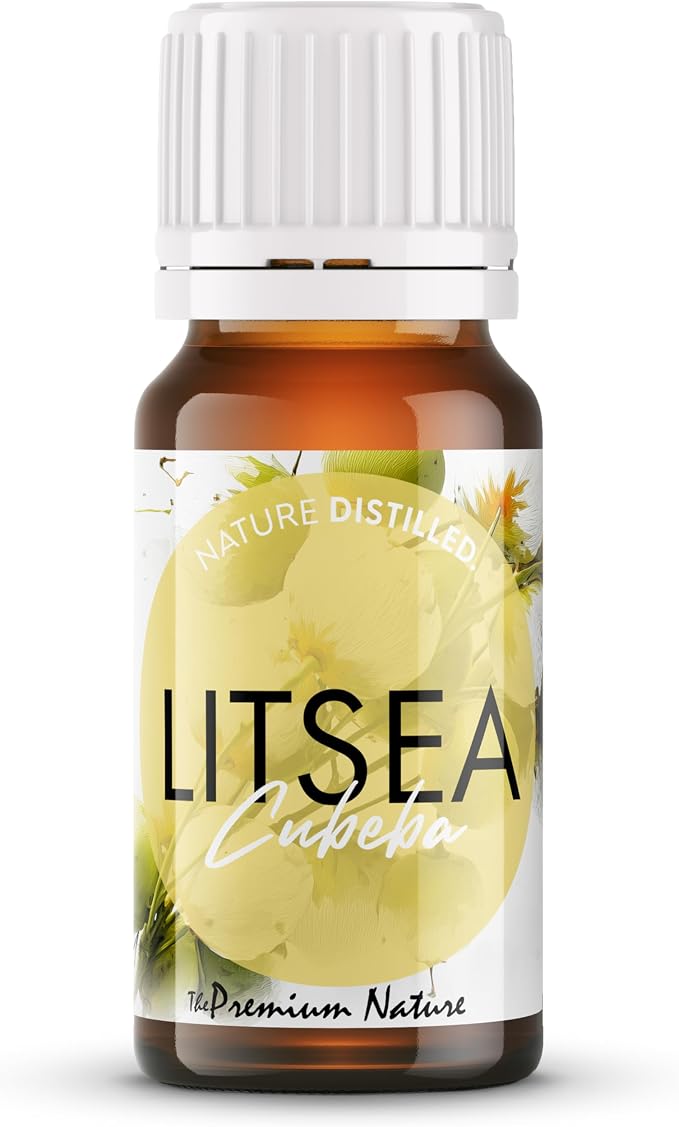 Organic May Chang Essential Oil | 100% Pure & Natural Litsea cubeba Fruit Oil with Fresh Bright Citrus Aroma | for Diffuser, Candle Making & DIY Aromatherapy Blends, 10ml