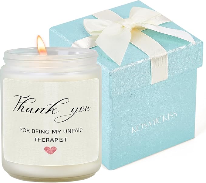 Best Friend Birthday Gifts for Women, Unique Friendship Therapist Gift for Besties Sister Mom Nurse Coworkers, Thank You Gifts for Teacher, Christmas Birthday Lavender Scented Soy Candles
