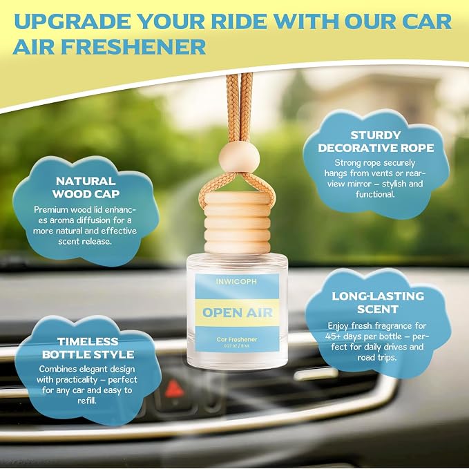 Car Air Freshener Diffuser Hanging, Open Air Fragrance Oil
