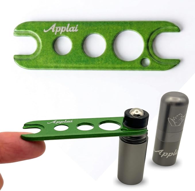 Applairelief - Roll-On Bottle Keys - Essential Oil Roller Ball Remover Tool - Precision Metal Cap Opener for Roller Bottles - Refillable Rollerball Aromatherapy Accessor - Green