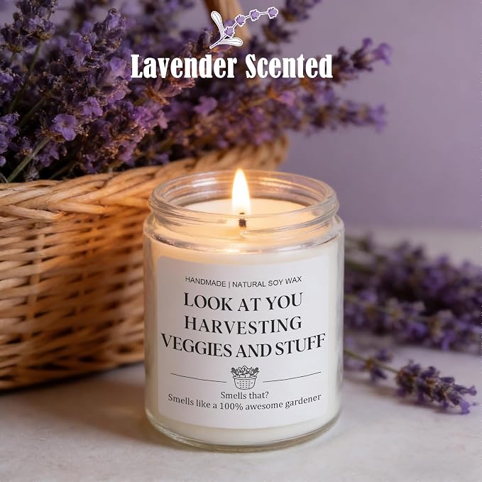 Gardening Gifts for Women - Funny Garden Gift Ideas for Plant Lover, Scented Candle Best Present for Gardeners, Plant Mom, Unique Birthday Cool Gifts for Mom, Friend, Wife, Her
