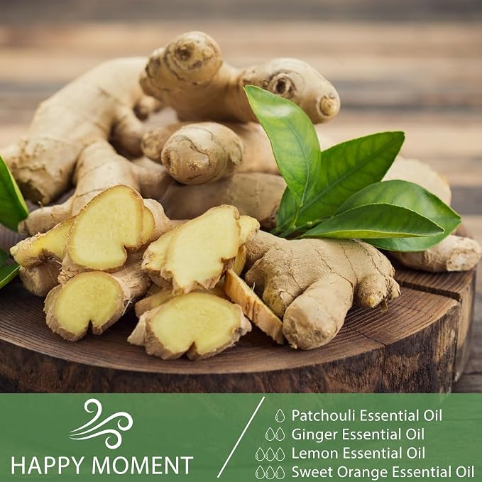 Ginger Essential Oil, 1.01Fl.Oz (30ML) PHATOIL Pure Essential Oil Singles for Aromatherapy Diffusers, Humidifiers, Great for DIY Candle and Soap Making, Gift for Friend