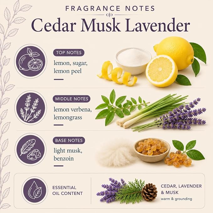 Car Diffuser Oil Refill 1 oz – Essential Oil Car Air Freshener Refill for Hanging Car Diffuser, Long Lasting Fragrance Oil, Phthalate Free, Multiple Scents. (Cedar Musk Lavender)
