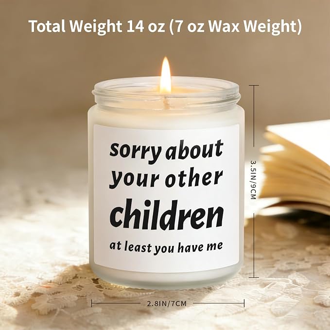 Mothers Day Gifts for Mom from Daughter Son, Funny Moms Birthday Gift Ideas - Lavender Scented Soy Wax Candle