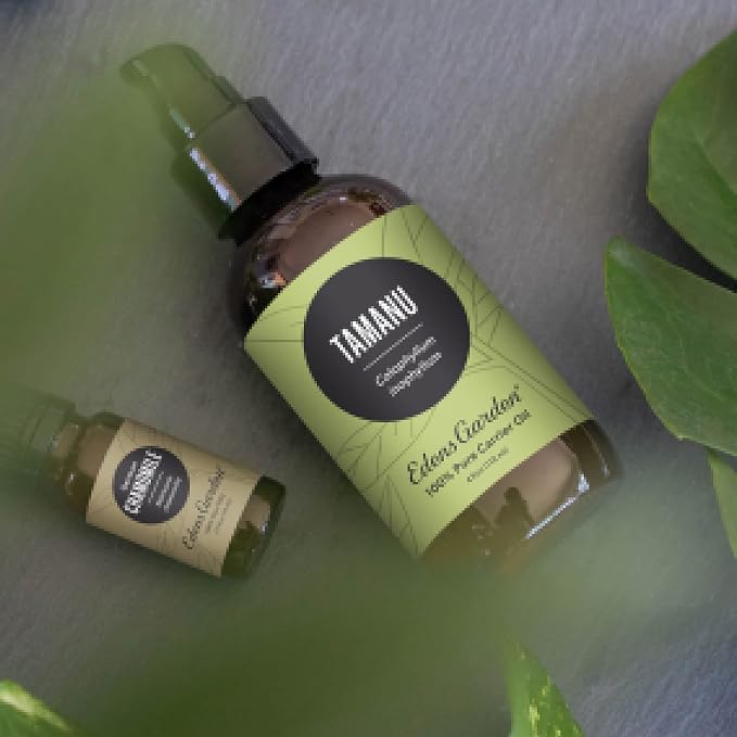 Edens Garden Tamanu Carrier Oil- 100% Pure Premium Cold Pressed & Hexane Free, Natural Moisturizer For Face, Skin, Hair & Nails, Scars & Wrinkles, Men & Women, Diluting Essential Oils 118 ml (4 fl oz)
