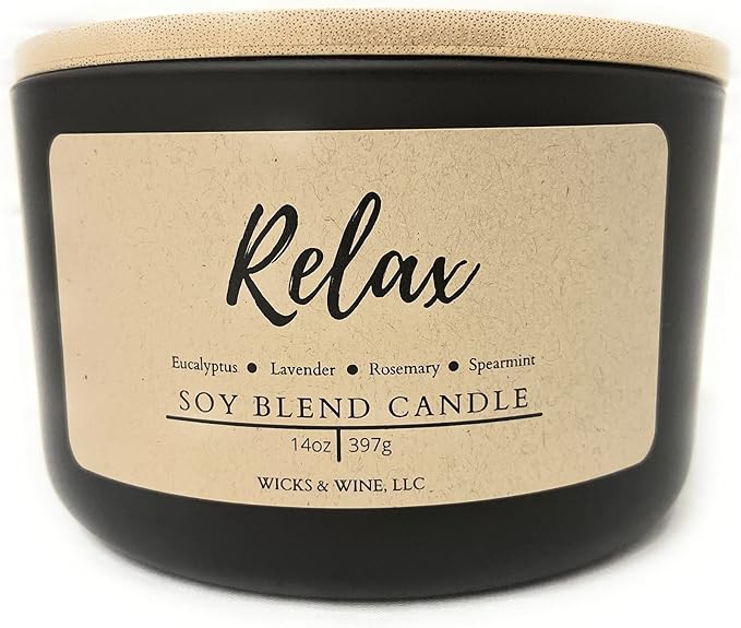Wicks & Wine Candle (Relax)