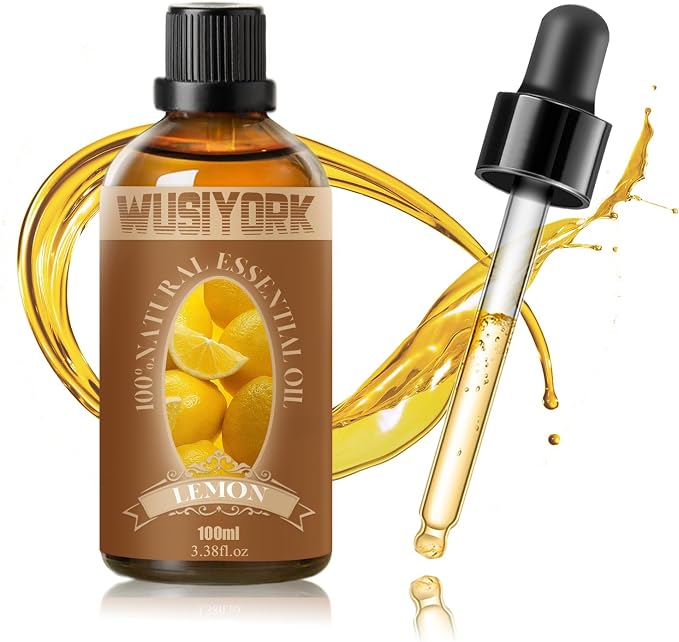 Lemon Essential Oil 100ML - 100% Pure and Natural Therapeutic Grade Oils for Aromatherapy Diffuser - 3.4 Fl Oz/Lemon