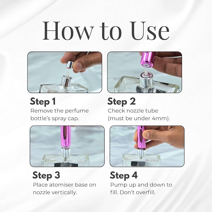 Perfume Refill Bottle - Durable Leak-Proof Perfume Dispenser, Easy to Use and Refill, Stylish and Travel Friendly Spray Bottle- 5ml (5)