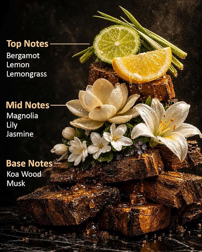 24K Hotel Diffuser Oil Inspired by W Hotel – Fragrance & Essential Oil Blend for Waterless & Cold Air Diffusers – Citrus, Lemongrass, Jasmine – Long-Lasting Aroma – Aromatherapy – 4 Fl Oz Glass Bottle