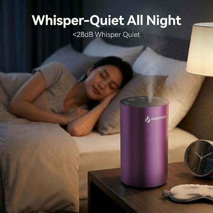 GentleJet LiteMist Waterless Rechargeable Aroma Diffuser for Bedroom, Office & Car, Cold-Air Essential Oil Mist, Aluminum Body, 20ml