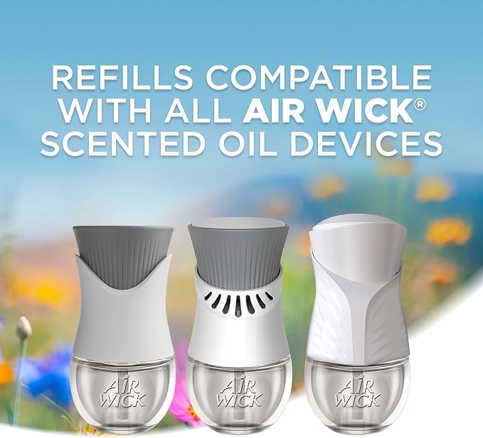 Air Wick Plug in Scented Oil Refill, 5 ct, Fresh Watermelon & Berries, Air Freshener, Essential Oils, Spring Collection